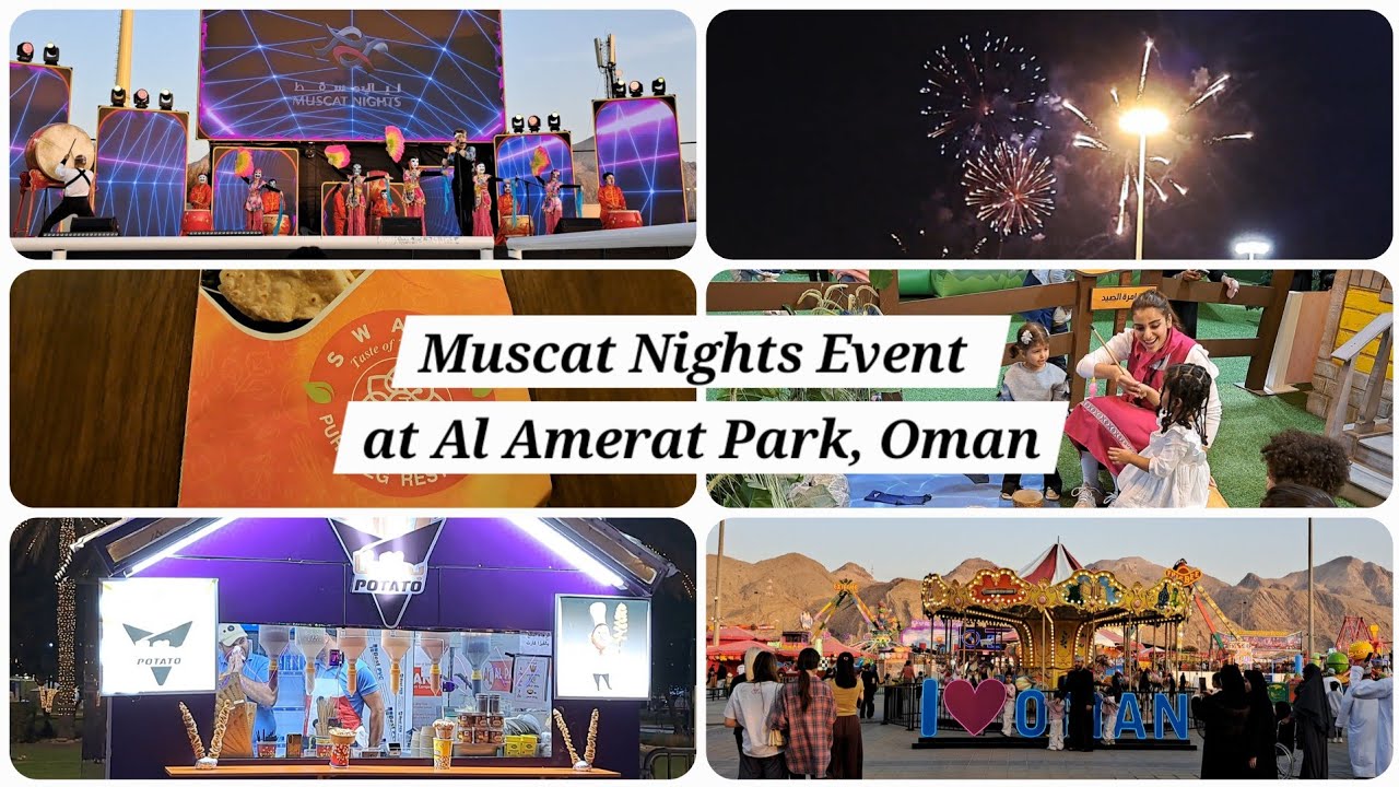 My first vlog_Muscat Nights Event (2026) at Al Amerat Park, Oman
