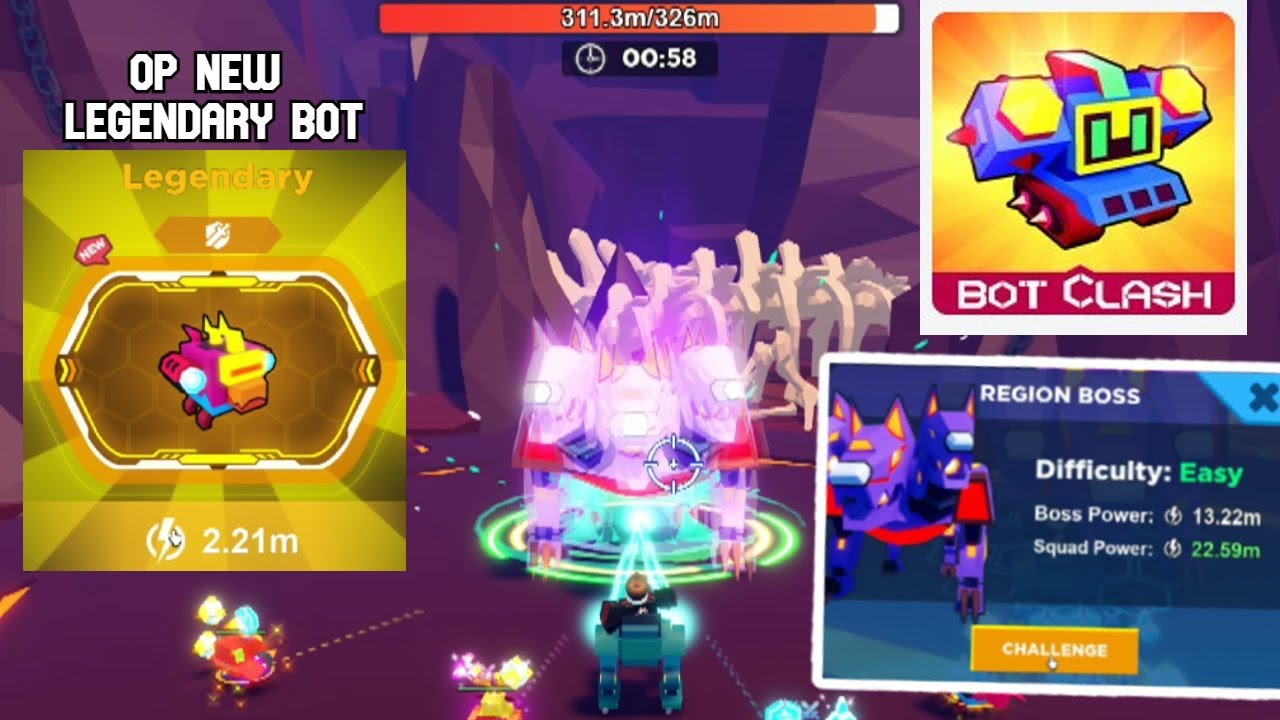 GETTING The NEW LEGENDARY and DESTROYING THE NEW BOSS In Update3💥 Bot Clash! Roblox!