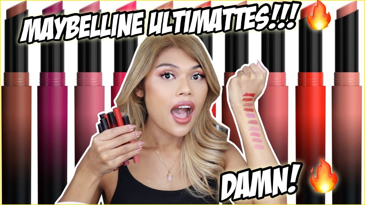 MAYBELLINE ULTIMATTES REVIEW & SWATCHES ON DARK SKIN & LIPS! GRABE PARANG LUXURY LIPSTICK!