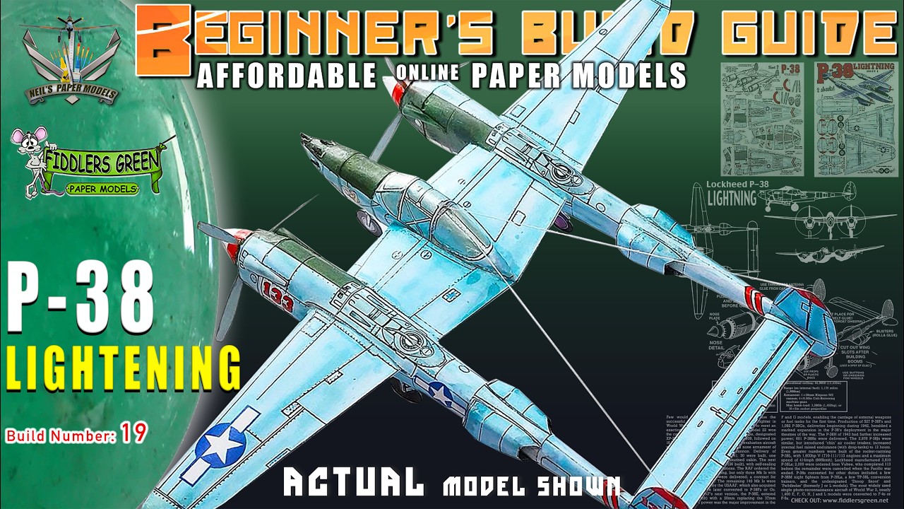 BEGINNERS GUIDE - HOW TO BUILD FIDDLERS GREEN MODEL   P-38 LIGHTNING