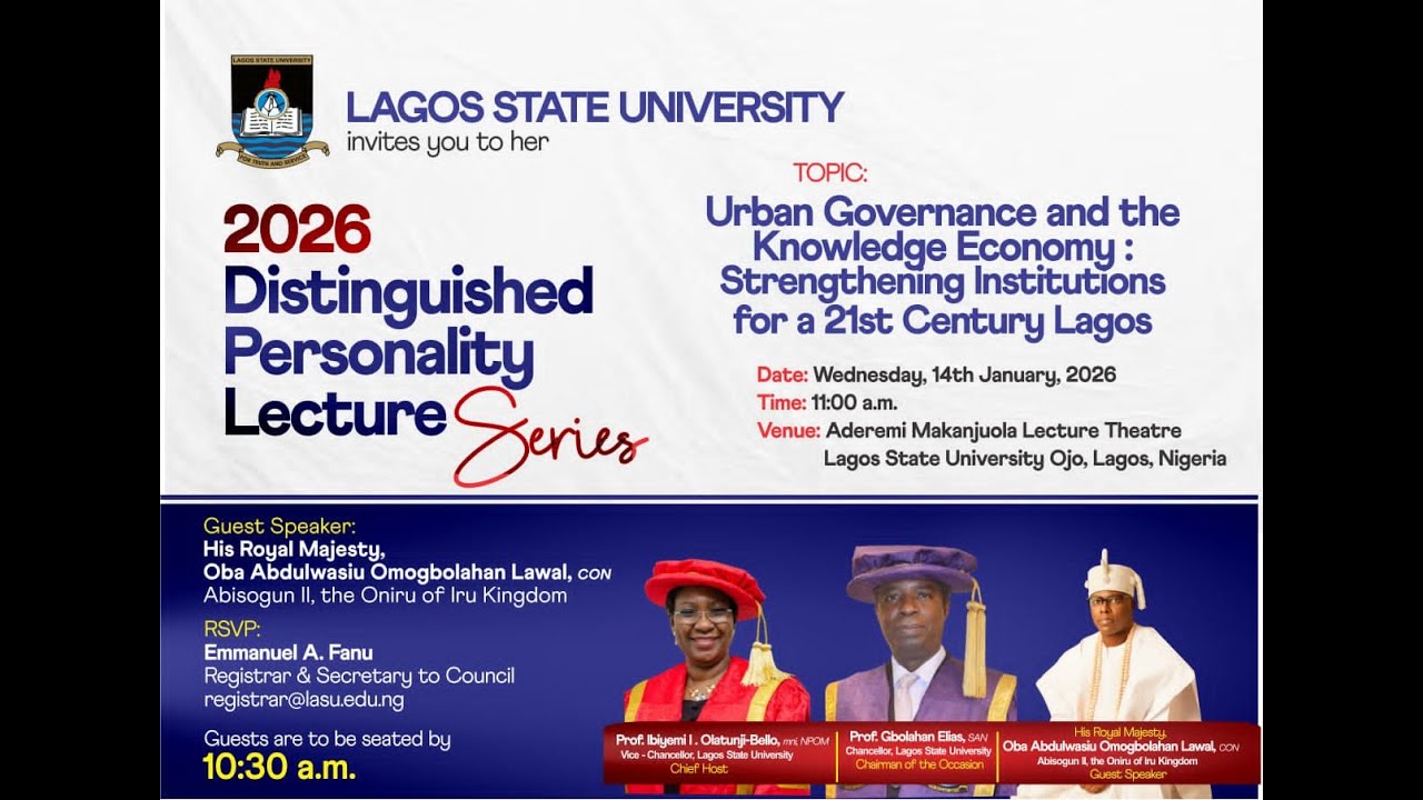 2026 DISTINGUISHED PERSONALITY LECTURE SERIES