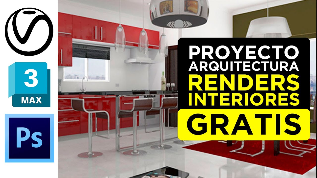 3ds Max Proyecto Arquitectura Interior 34 Materiales Vray Bar-Desayunador