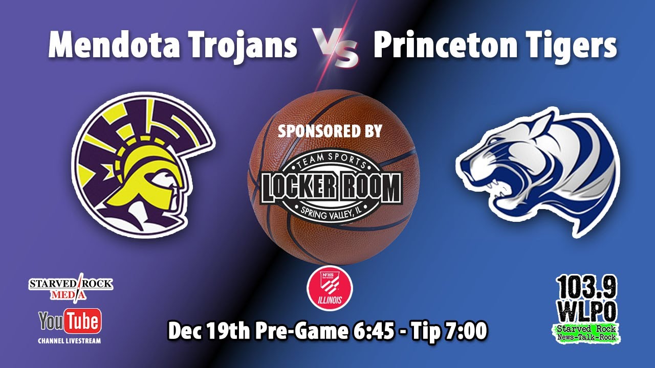 12-19-25 Mendota Trojans vs Princeton Tigers Boys Varsity Basketball Live Stream
