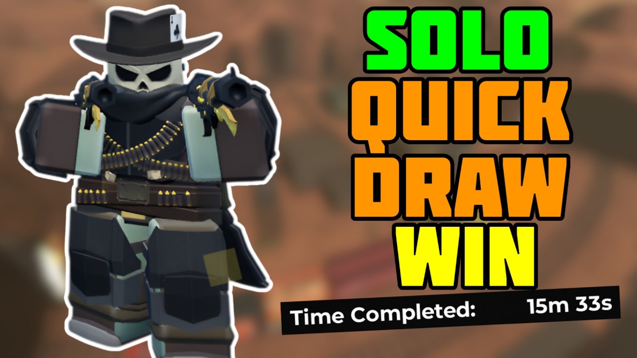 Соло Quickdraw: лёгкая победа (Triumph) + полный простой гайд | TDS Tower Defense Simulator