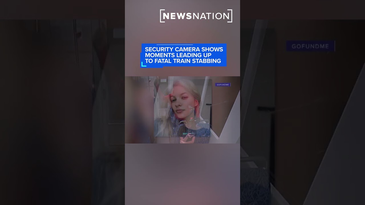 Security camera shows moments leading up to fatal train stabbing