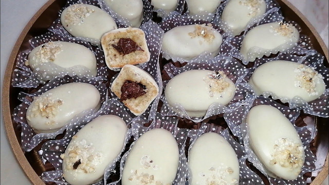 حلويات العيد 2021 قاطو بدون زبدة ولا زيت ولا مول محشية بالشوكولا - gâteau noisette
