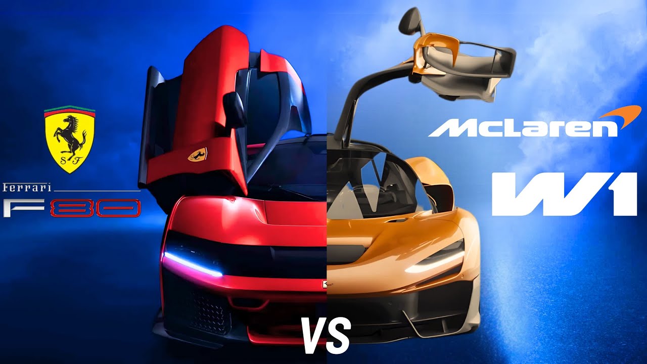 2/3 of the NEW HOLY TRINITY: Ferrari F80 vs McLaren W1 Hypercar Showdown!