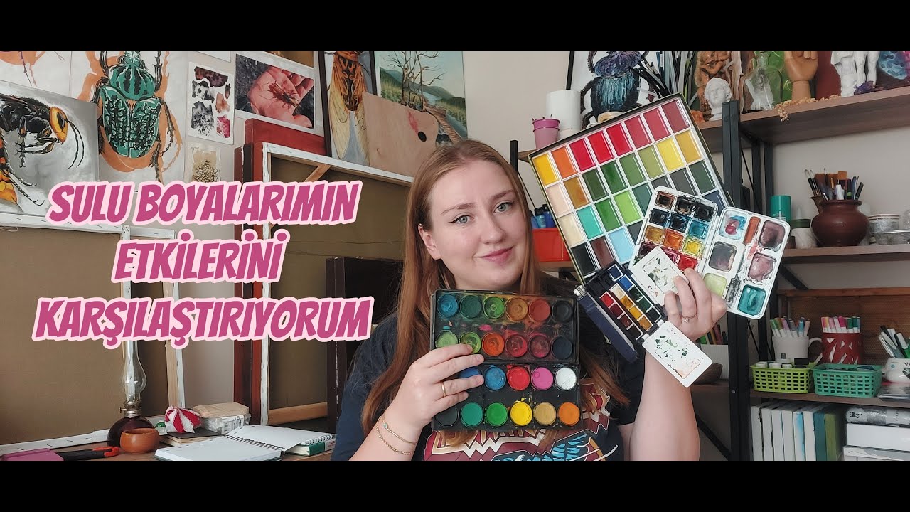 Sulu boyalarımın etkilerini karşılaştırıyorum | Hangi sulu boyalar alınabilir?