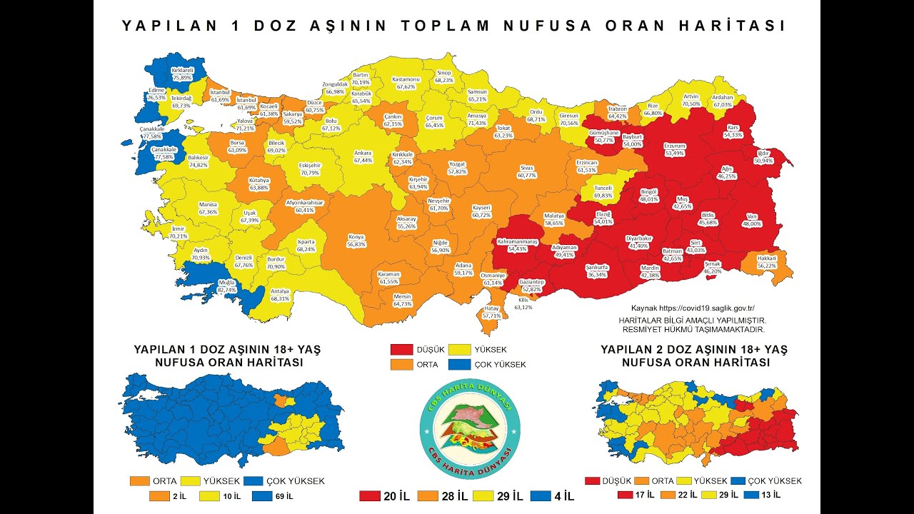 ARCGİS PROGRAMINDA COVİD 19 AŞI HARİTASI YAPIMI 11.09.2021