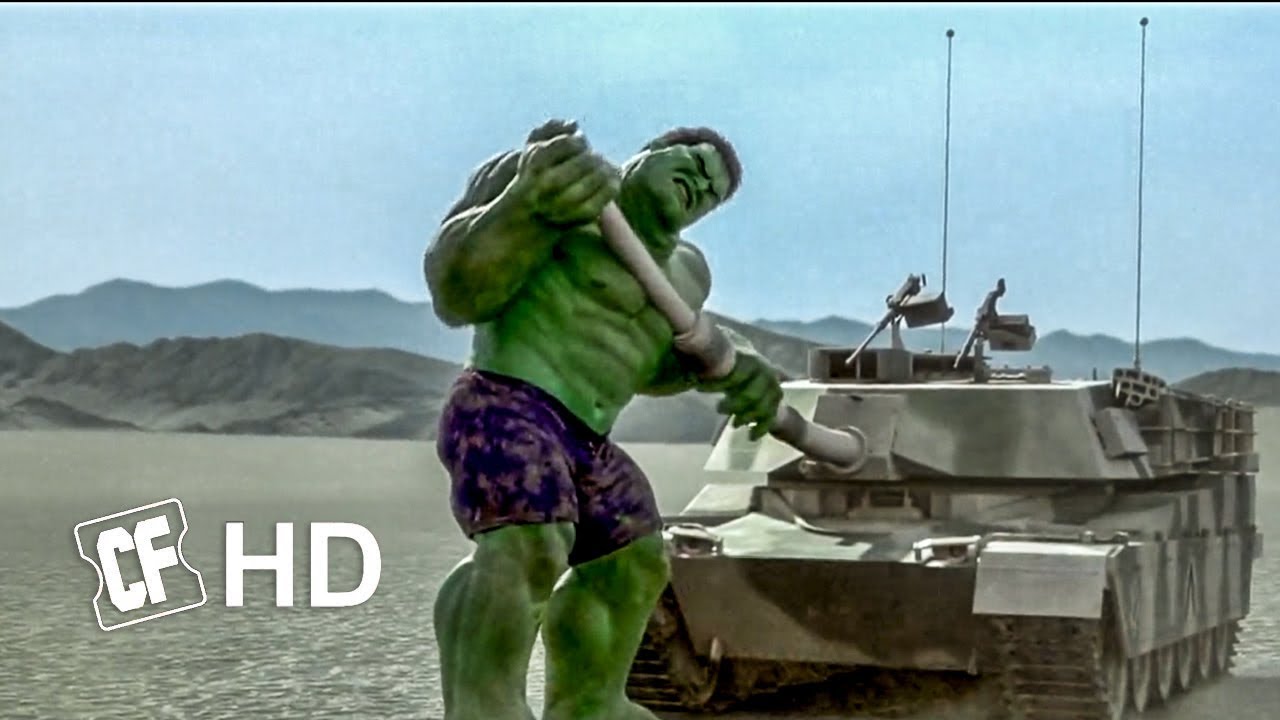 Hulk vs Tanques | Hulk (2003) | Clipe do Filme HD