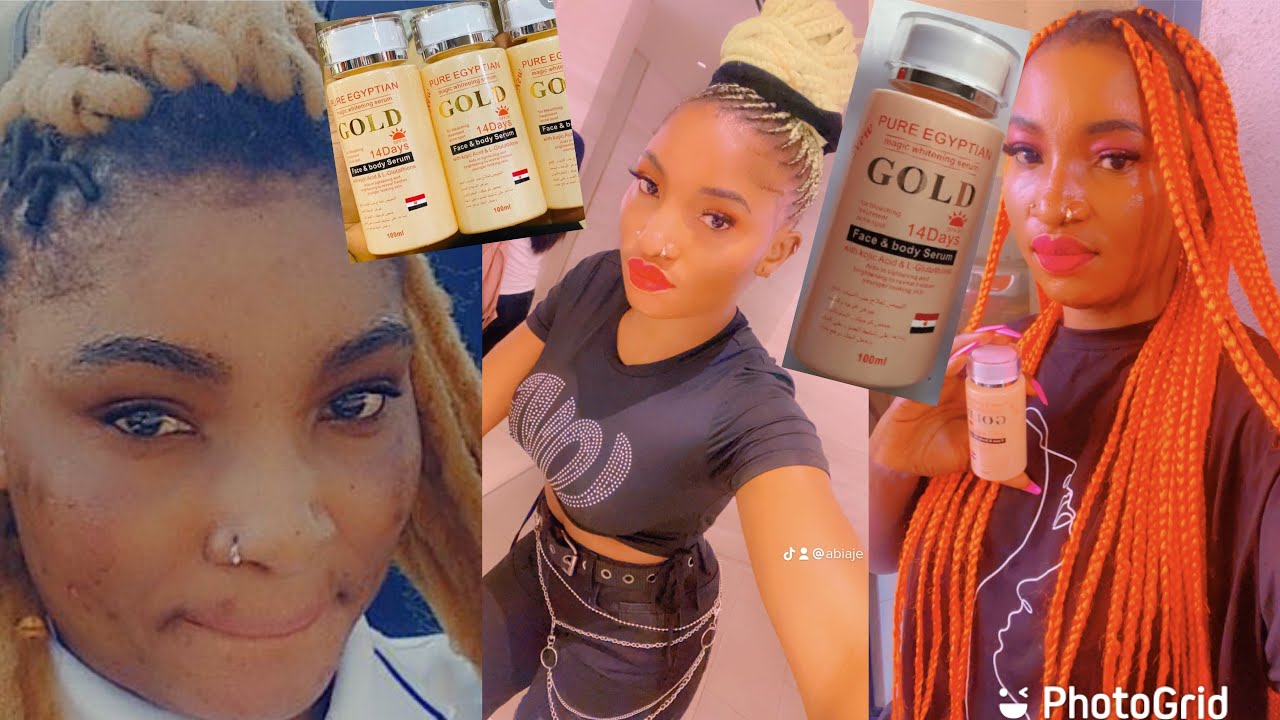 Purec Egyptian magic  gold whitening serum  the best serum for treating damaged skin