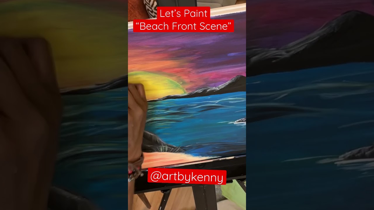Let&rsquo;s Paint &ldquo;Beach Front Scene&rdquo; #paintclass #artist #paintparty #painting &ldquo;paintingtutorial
