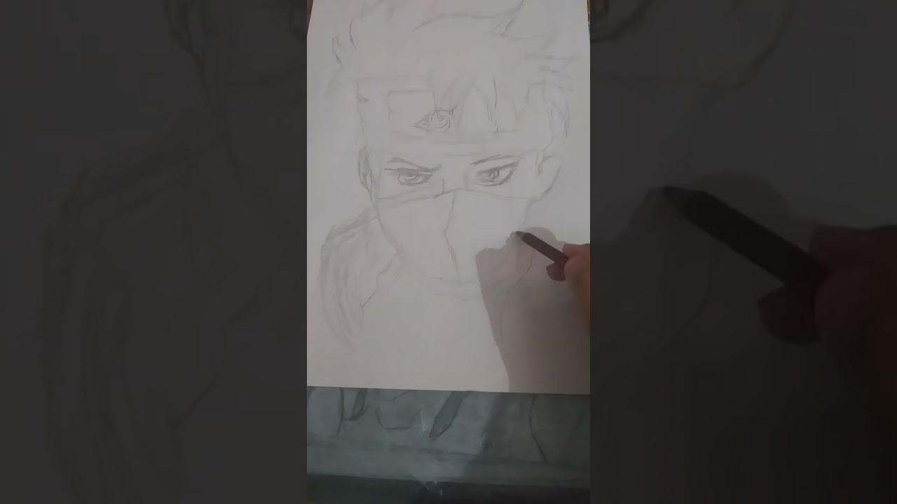 Kakashi drawing from Naruto