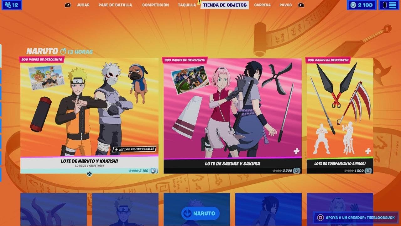 Fortnite TIENDA DE NARUTO YA Llego  CON LA ACTUALIZACI&Oacute;N 18.40 Y Gratis RECOMPENSAS CLUB FORTNITE