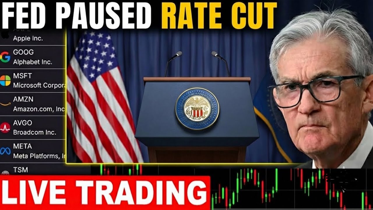 Stock Market Today: FED Paused Rate Cut, Walmart Disappoints | LIVE Trading Stocks Futures