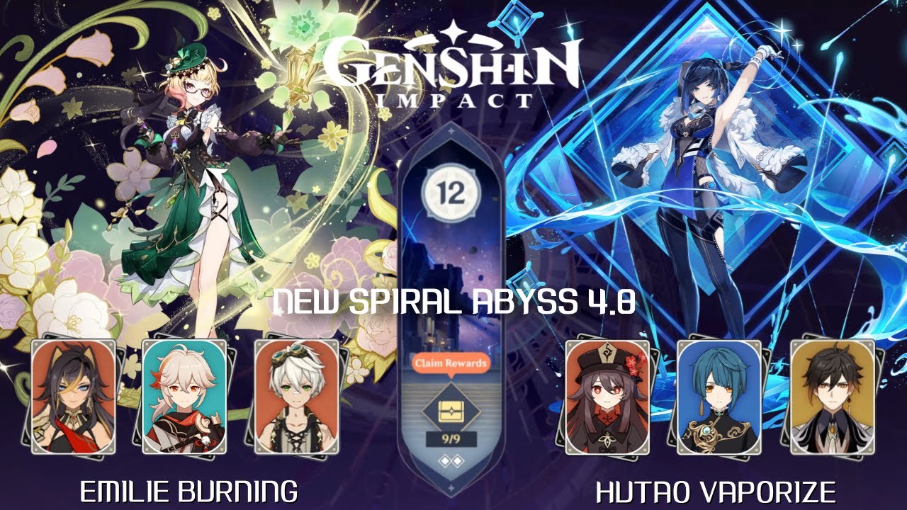 Spiral Abyss 4.8 - Emilie Burning / Hutao Vaporize | Genshin Impact