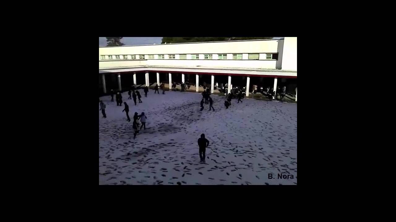 Lyc&eacute;e Amara Rachid sous la neige (F&eacute;vrier 2012)