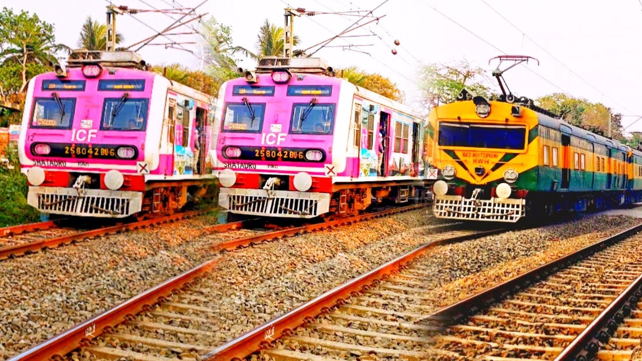 World smallest loco engine and howrah to katwa ICF Local ; tista tosta express dangerous situation 😲