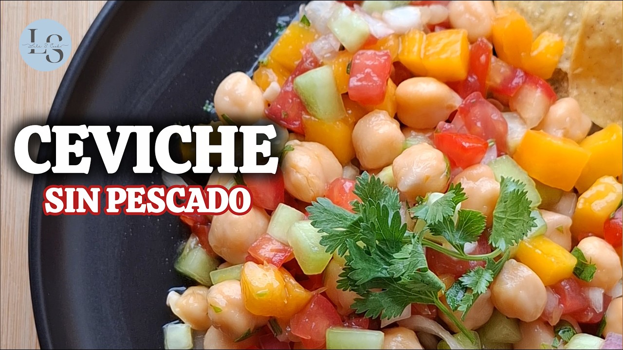Ceviche de garbanzo fácil y económico | Receta fresca sin pescado | Recetas de cuaresma