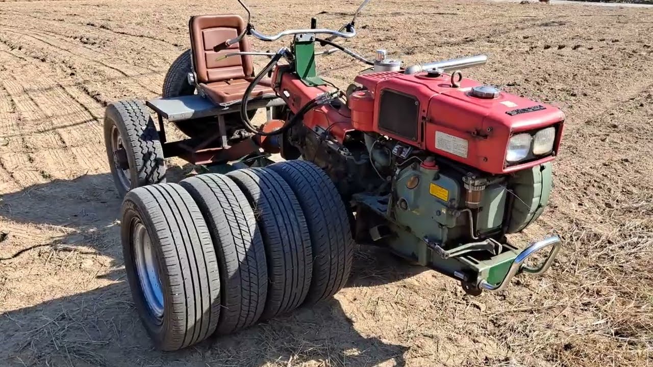 핸들개조 경운기 금강밀 파종지 땅다짐 시험주행