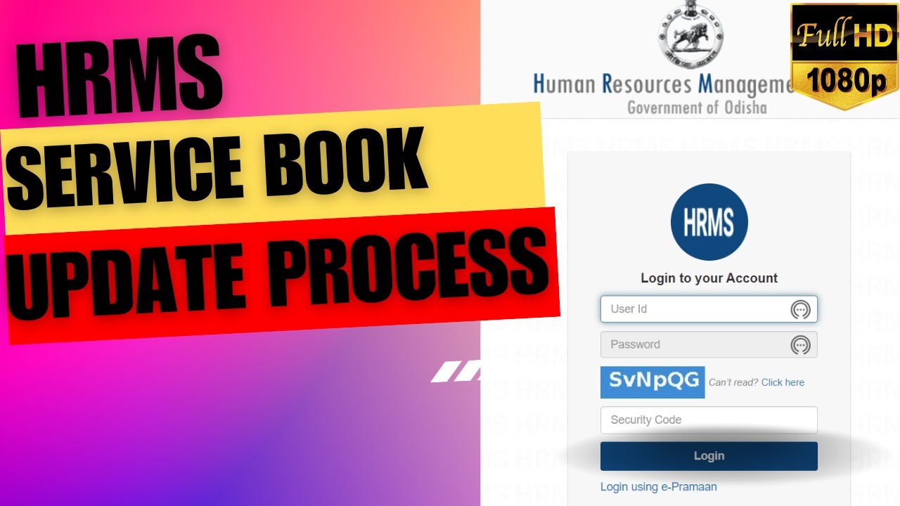 SERVICE BOOK UPDATE FULL PROCESS (HRMS ODISHA) HD