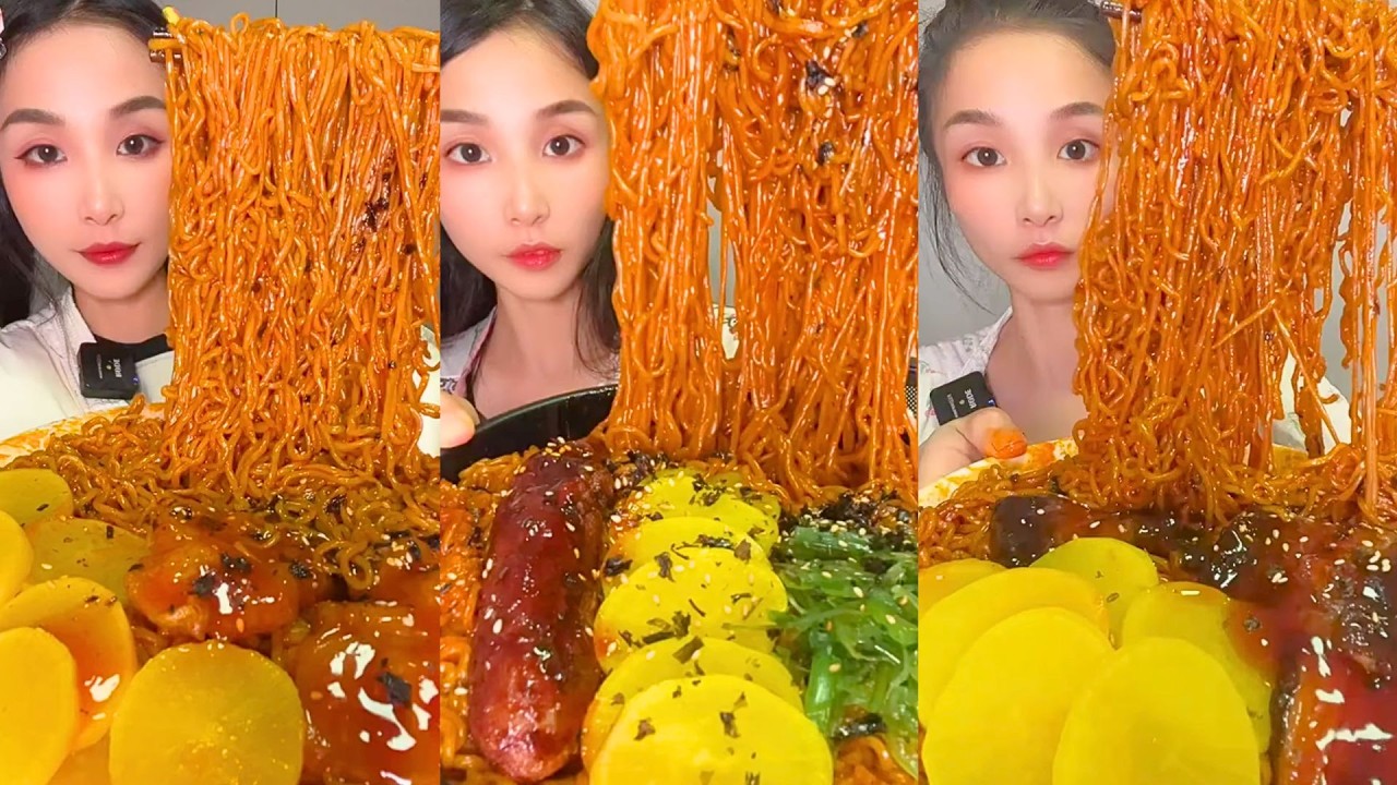 Insane Chinese Takeout Mukbang | Spicy Noodles, Rice Rolls & Crunchy Chicken ASMR #427