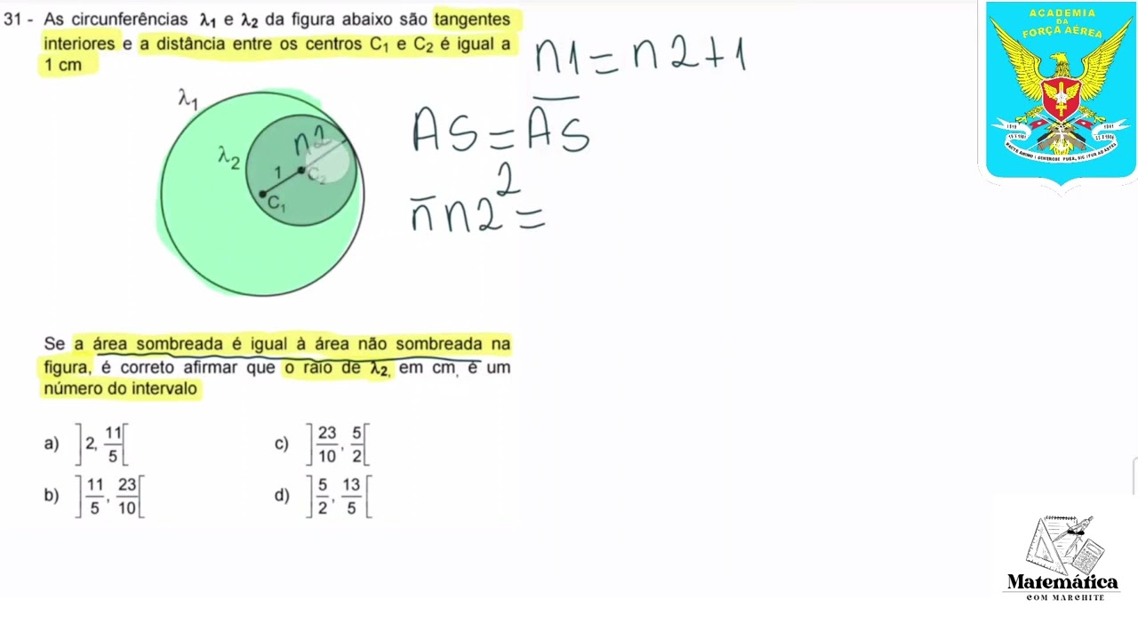 Questão de Geometria Plana da AFA.
