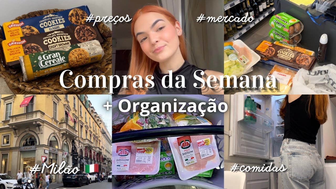 COMPRAS NO MERCADO PARA A SEMANA - morando em Mil&atilde;o 🤍🇮🇹 #supermercado #fashionstudent