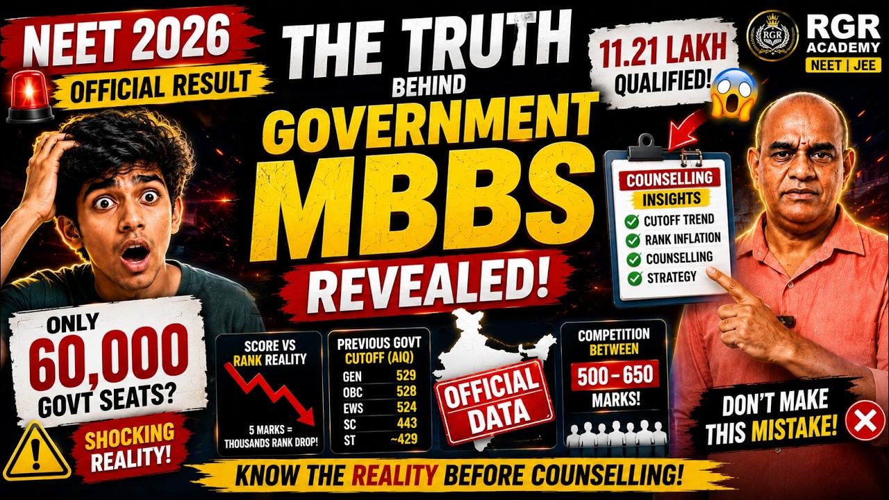 😱 11 Lakh Qualified... But Why Are Thousands Losing Government MBBS? | RGR ACADEMY