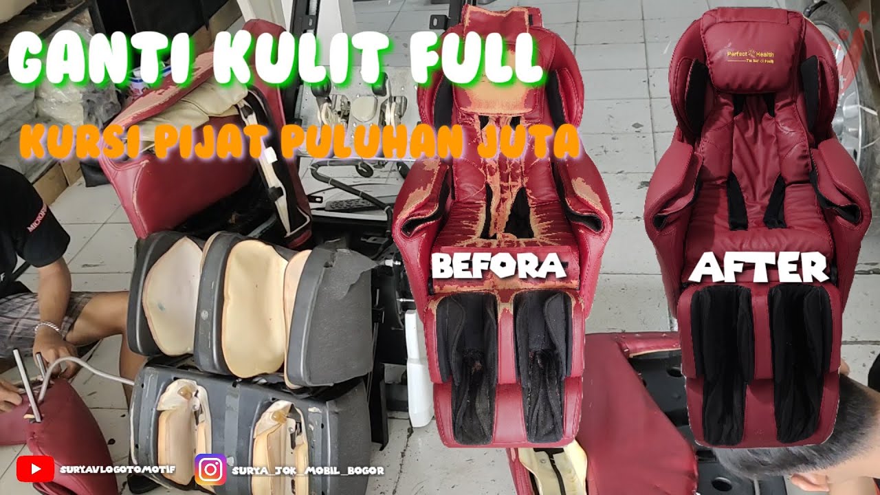 ganti kulit kursi pijat