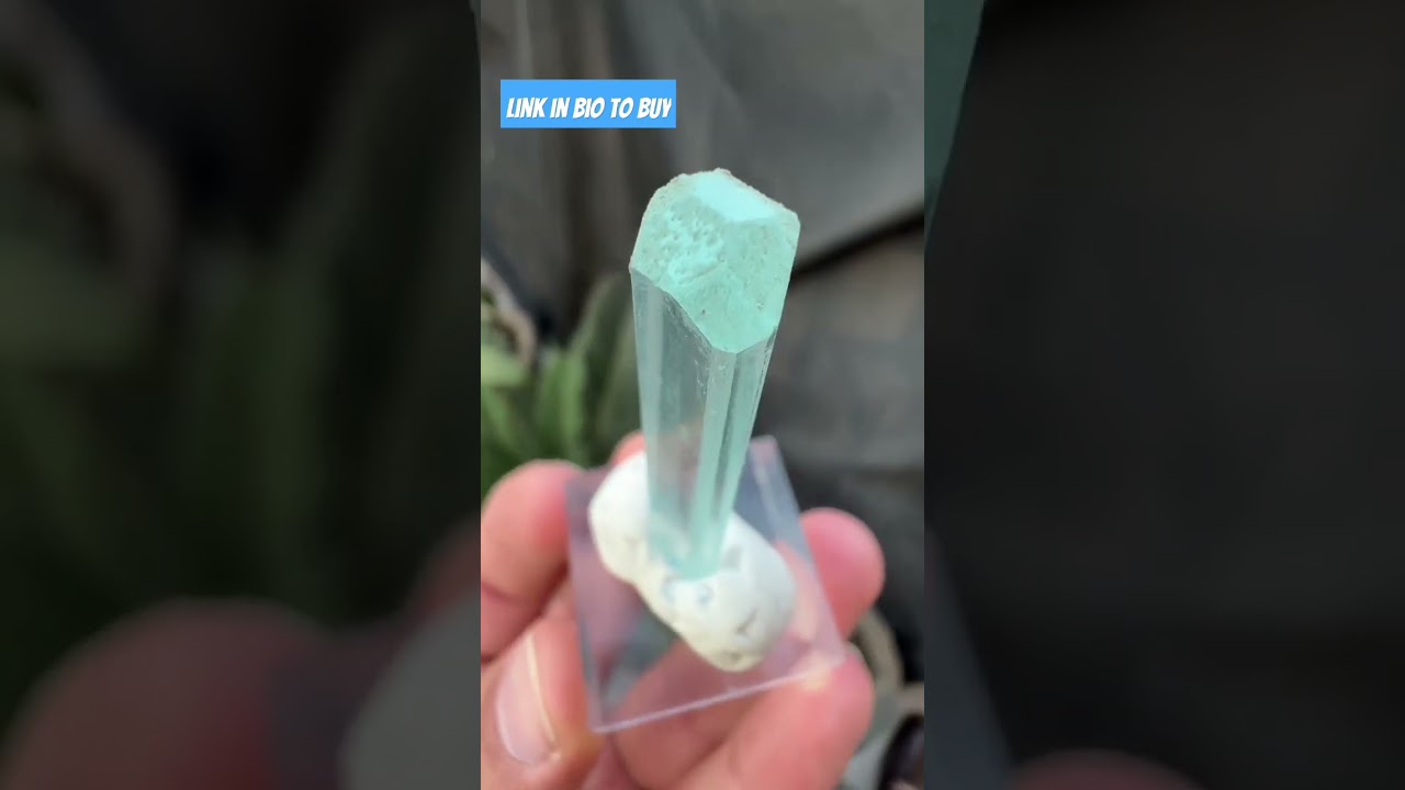 Clean Aquamarine Crystal from Shigar, Pakistan(UG) ~ 6 Grams ~ 44 x 9 x 7 mm 
