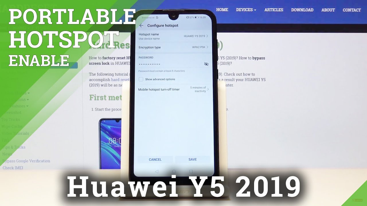 How to Share Network in HUAWEI Y5 2019 - Enable Portable Hotspot