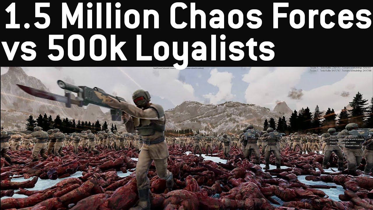 1,500,000 Chaos Forces vs 500,000 Loyalists - Warhammer 40k Battle