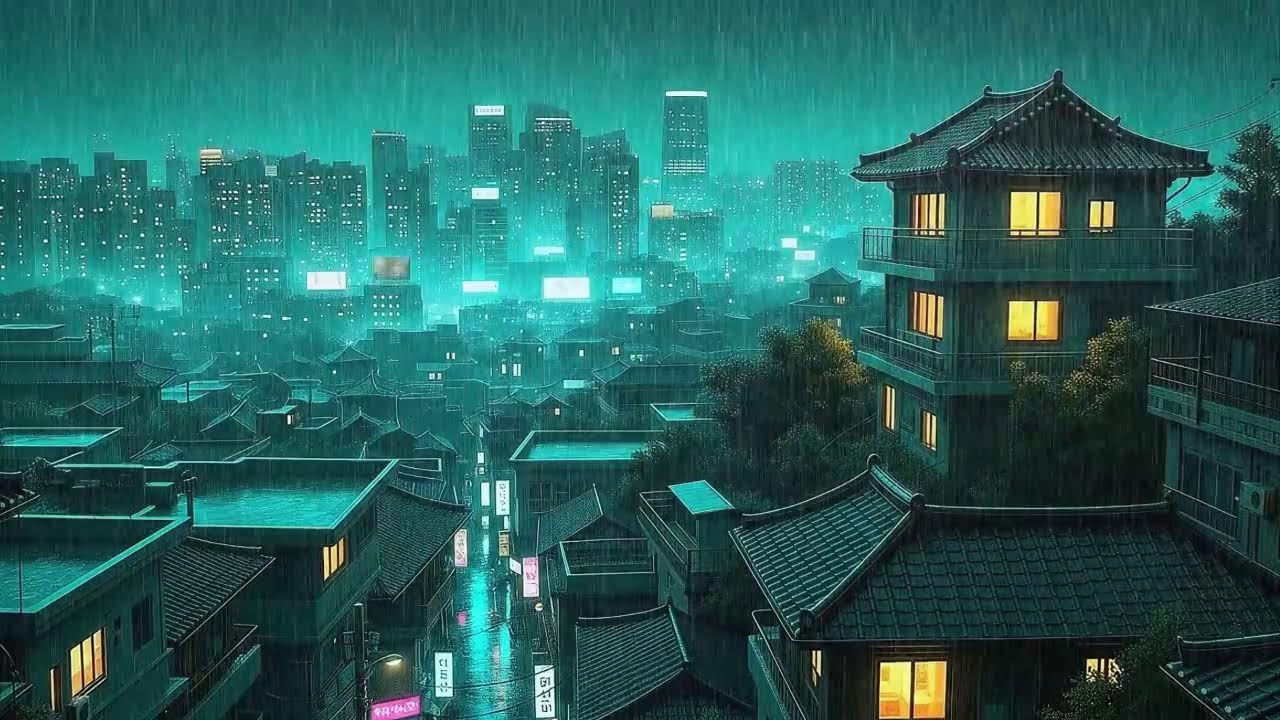 Rain Sounds & Lofi for Study in a Calm Korean Rainy Night to Stay Focused 😌