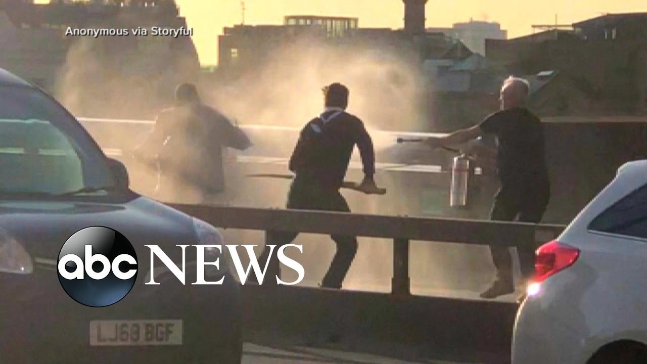 Heroes seen wielding unconventional weapons in terror takedown | ABC News