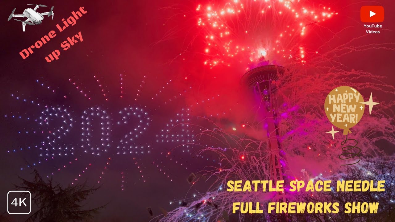 Seattle Space Needle Fireworks 2024 : Watch New Year's Eve Spectacular Show