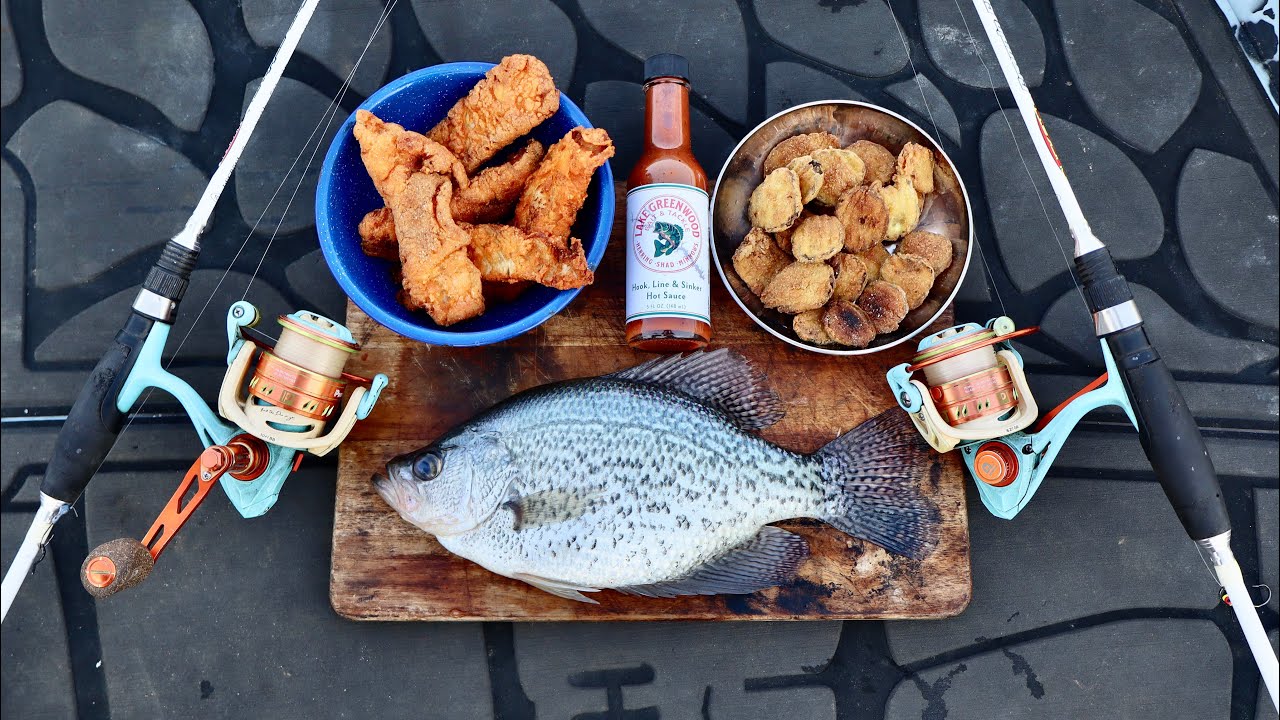 Catch and Cook SPICY Crappie Fingers on the Boat!!