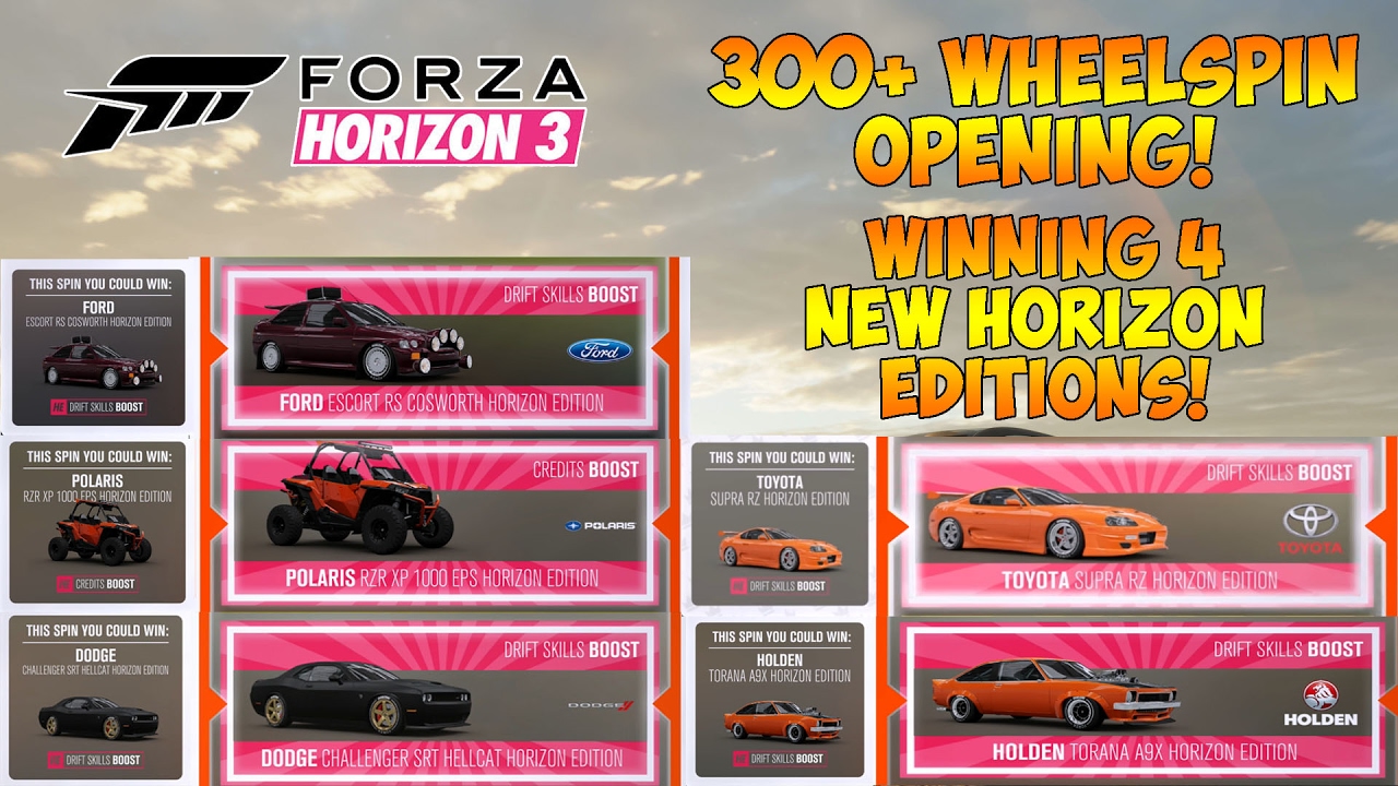 Forza Horizon 3 - НОВЫЕ МАШИНЫ ИЗДАНИЯ HORIZON EDITION! - БОЛЕЕ 300 ВРАЩЕНИЙ КОЛЕС!