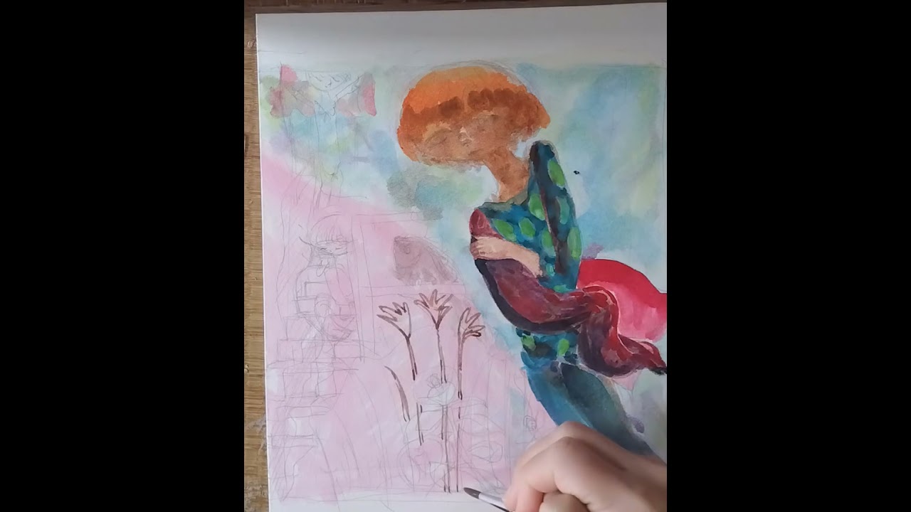 絵を描いている途中　〰️④