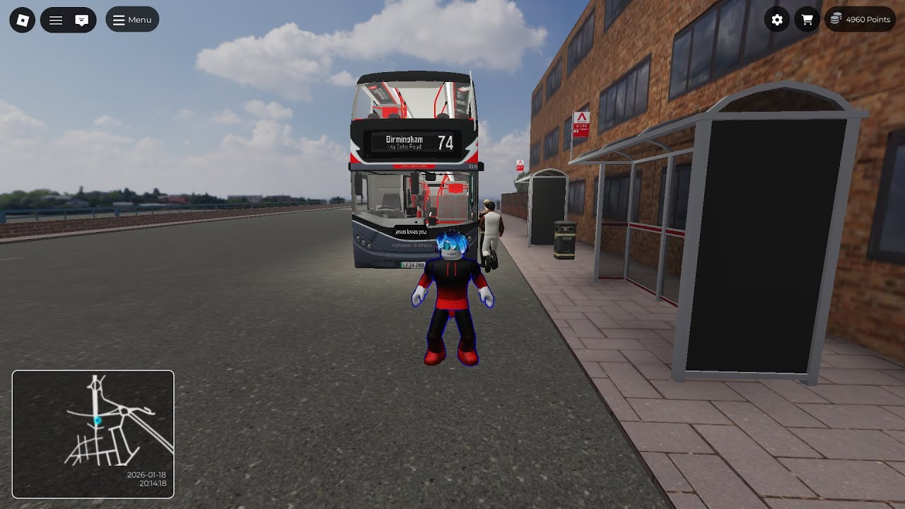Roblox Birmingham Vehicle Simulator Driving Route 74 to Colmore Circus on the Enviro400EV
