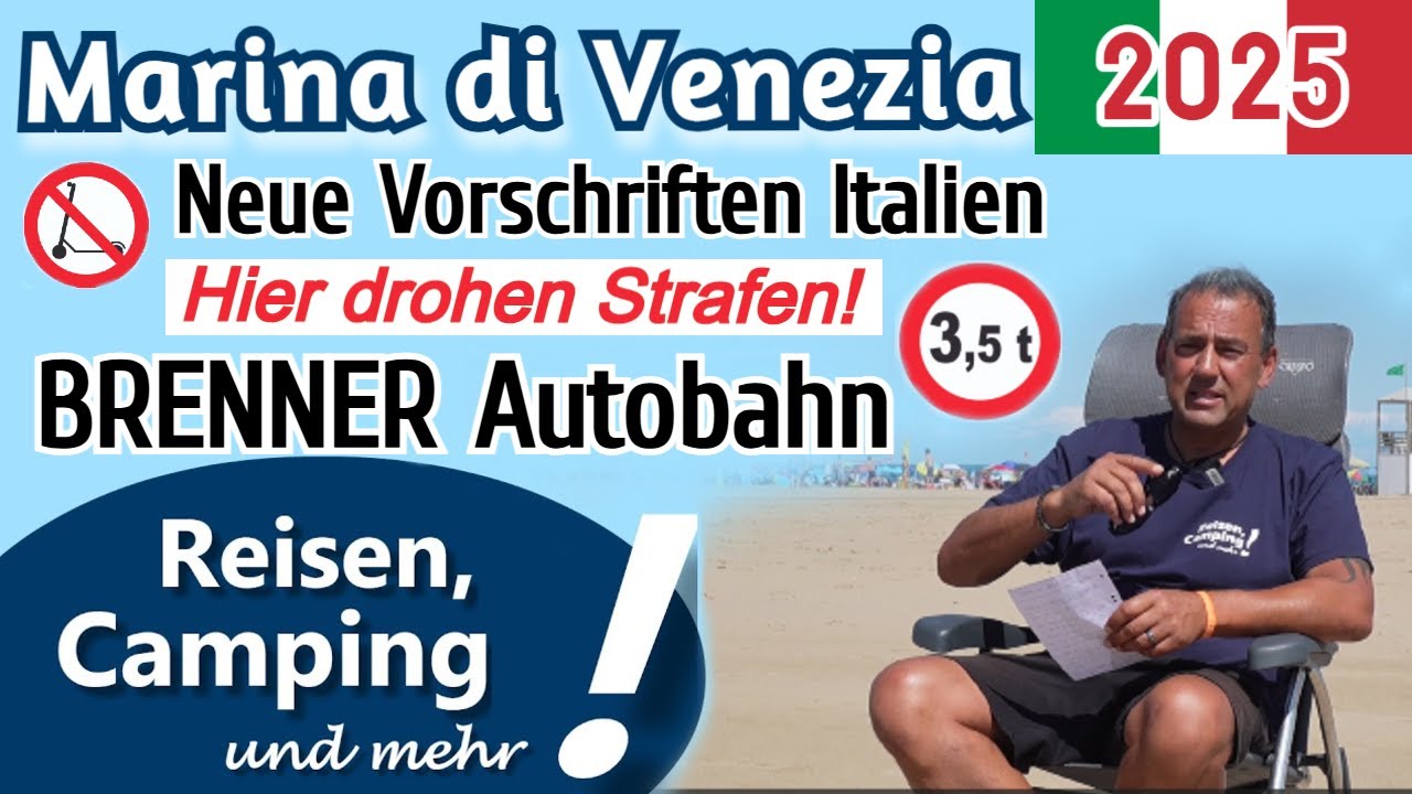 Neue E-Scooter Vorschriften Italien | Brennerautobahn -☝️hier droht Strafe | Marina di Venezia