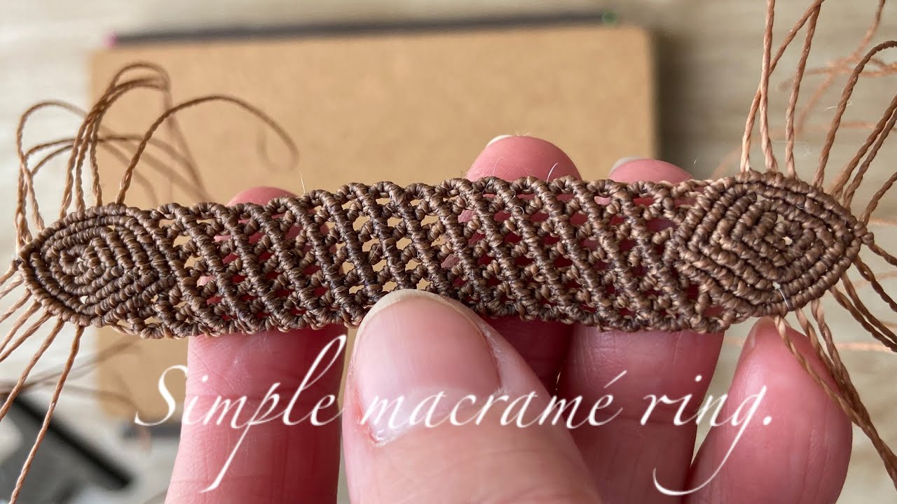 Simple macramé ring. 💍 #20