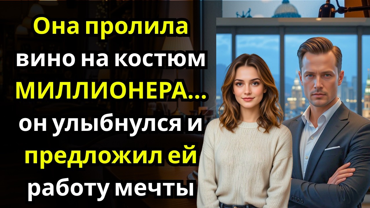 Она пролила вино на костюм МИЛЛИОНЕРА… он улыбнулся и предложил ей работу мечты
