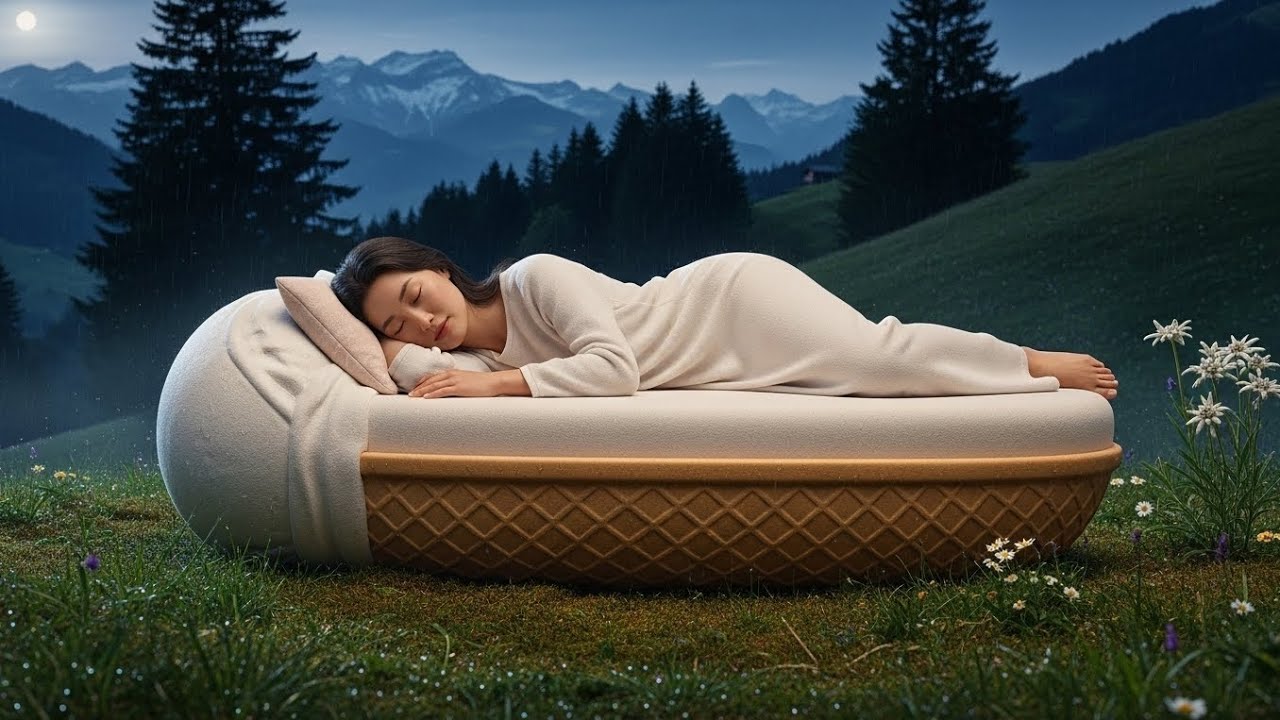 Sleeping peacefully on an ice-cream-shaped✨🍬#deepsleep#rainsounds #sleepsounds#nature#relax#rain 