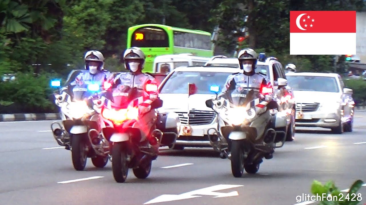 Singapore NDP 2021 VIP Motorcade passing by