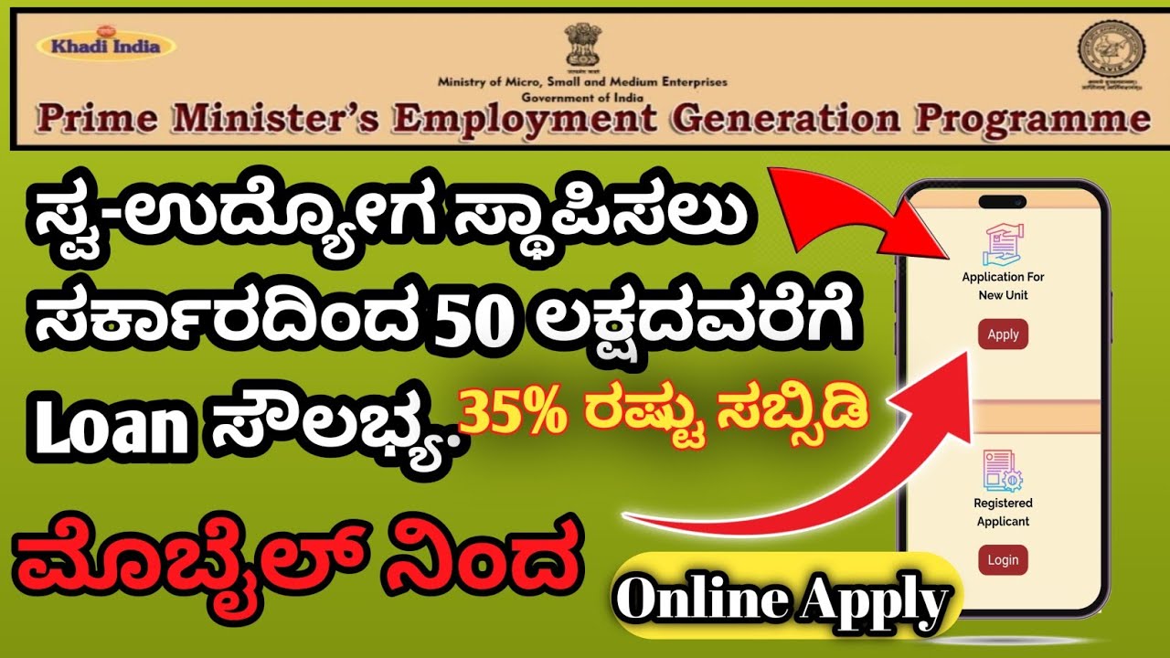 ನಿಮ್ಮ ಉದ್ಯಮಶೀಲತೆಯ ಪ್ರಯಾಣವನ್ನು ಸಶಕ್ತಗೊಳಿಸಿ: PMEGP ಸಾಲದ ಅರ್ಜಿ ಆನ್‌ಲೈನ್ | pmegp loan apply online