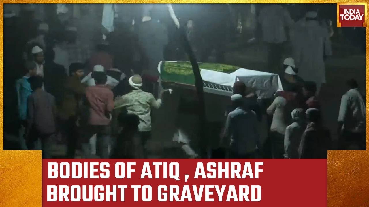 Atiq Ahmed Shot Dead: Bodies Of Atiq Ahmed and Ashraf Brought to Kasari Masari Burial Ground