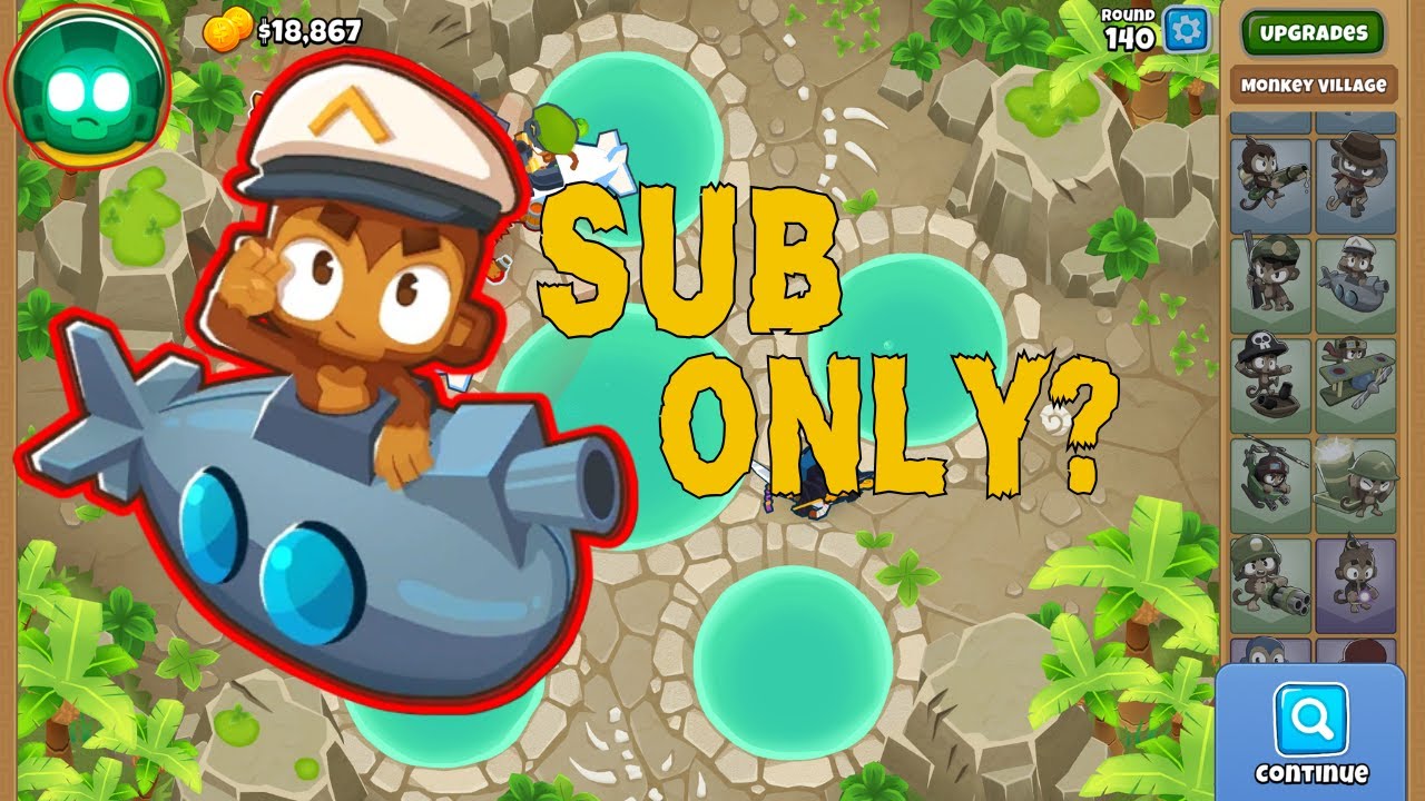 Round 140 With Only Submarines in Impoppable (Minimal Support)