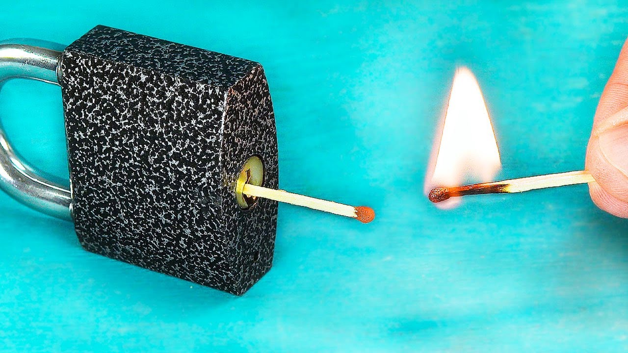 Сrazy Way To Open Any Lock With Matches Without a Key! Amazing Tricks With Matches