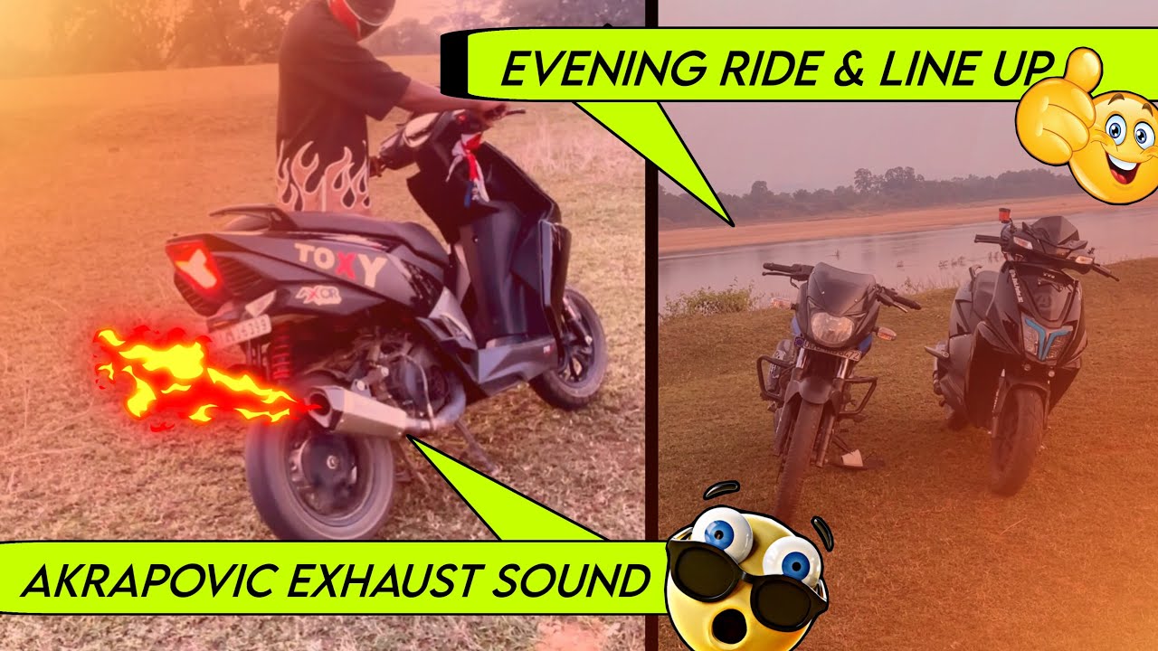 Akrapovic exhaust on ntorq 😍 | Crazy sound & evening ride😱 | Denx